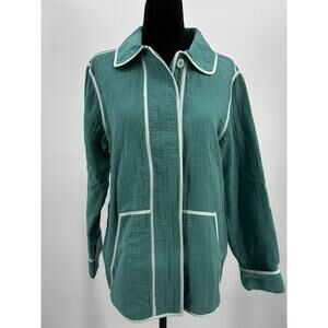 Lands' End Cotton Gauze Jacket Women's Small